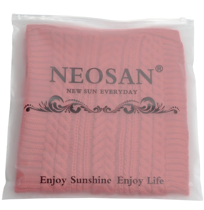 NEOSAN Womens Thick Ribbed Knit Winter Infinity Circle Loop Scarf Crochet Claret - Image 4